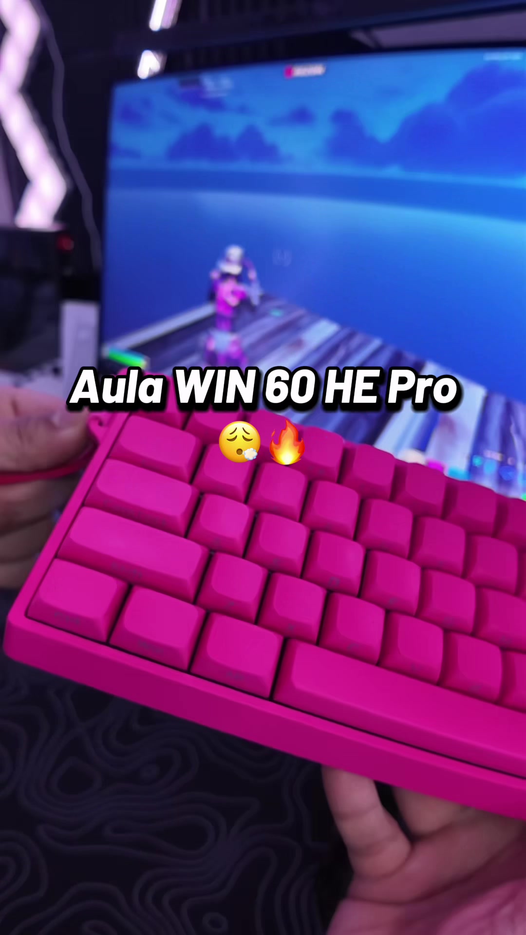TikTok post by @legenddfn for Aula. Caption reads: Aula WIN 60 HE The Best Budget Hall Effect [...].