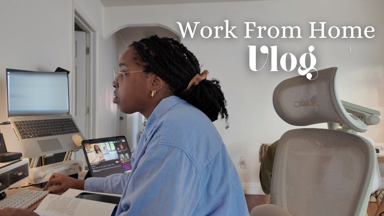 YouTube post by @ChanelQ_ for Pufino. Caption reads: work from home days in the life | cooking, annual....