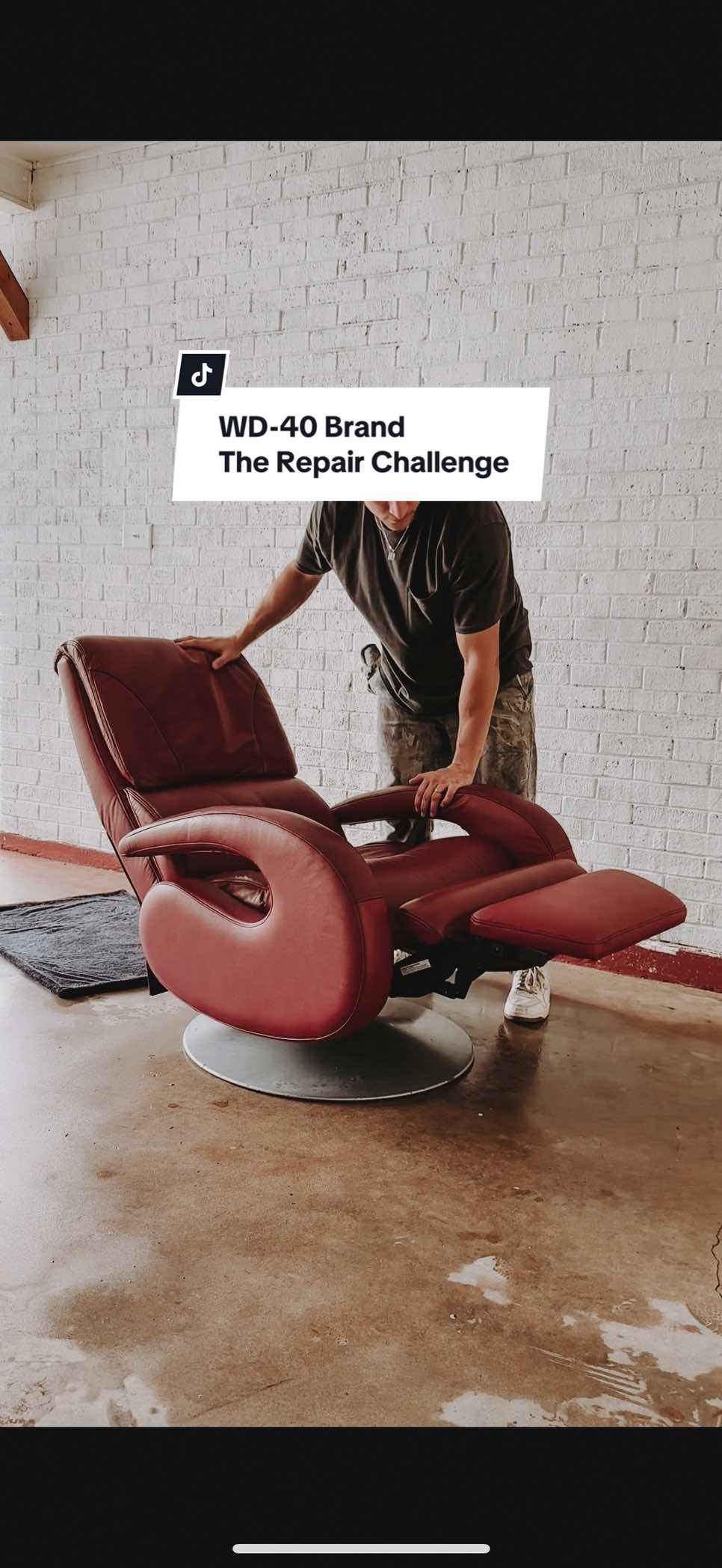 TikTok post by @drewpow for WD-40. Caption reads: [...] super excited to see what you guys got!....