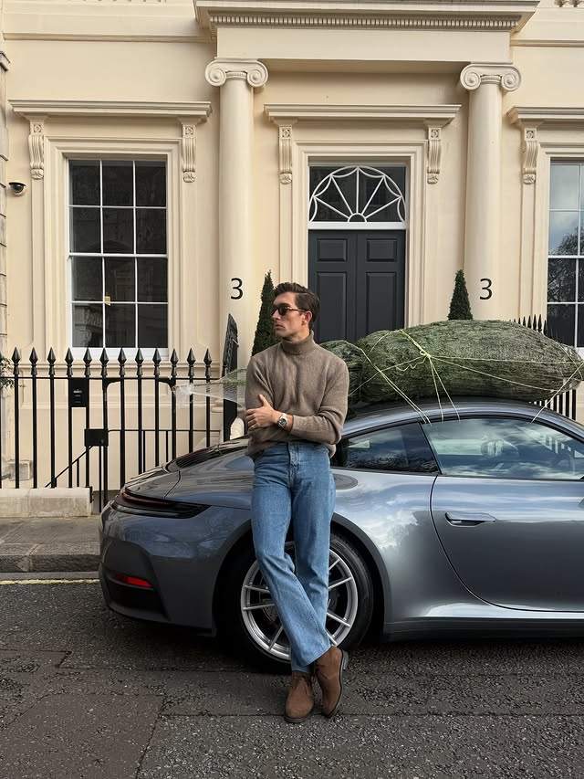 Instagram post by @williamjwade for Porsche. Caption reads: Who says a Porsche isn’t practical *home finally....