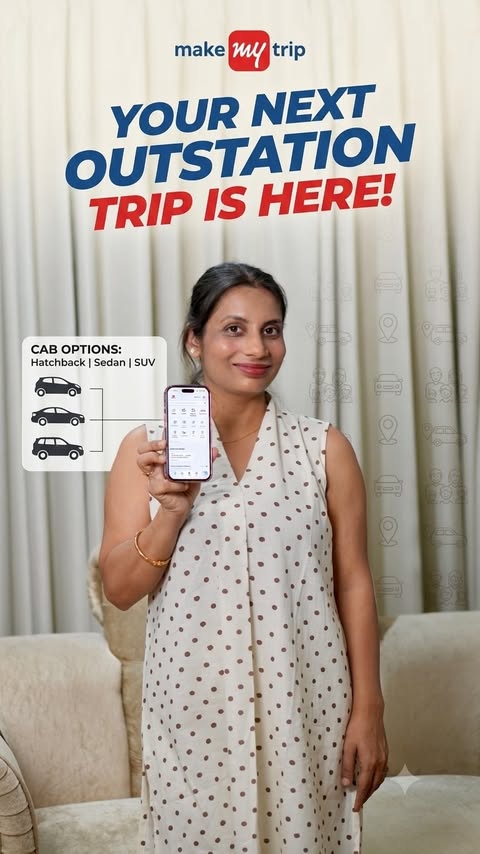 Instagram post by @diapershaiper for MakeMyTrip. Caption reads: [...] Iss family hills getaway mein humne....