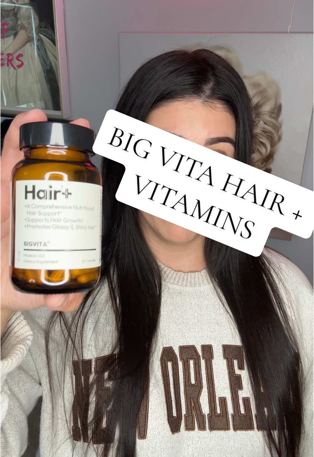 TikTok post by @yogabbagabby92 for Bigvita. Caption reads: @BIGVITA USA Thank you for making my hair [...].