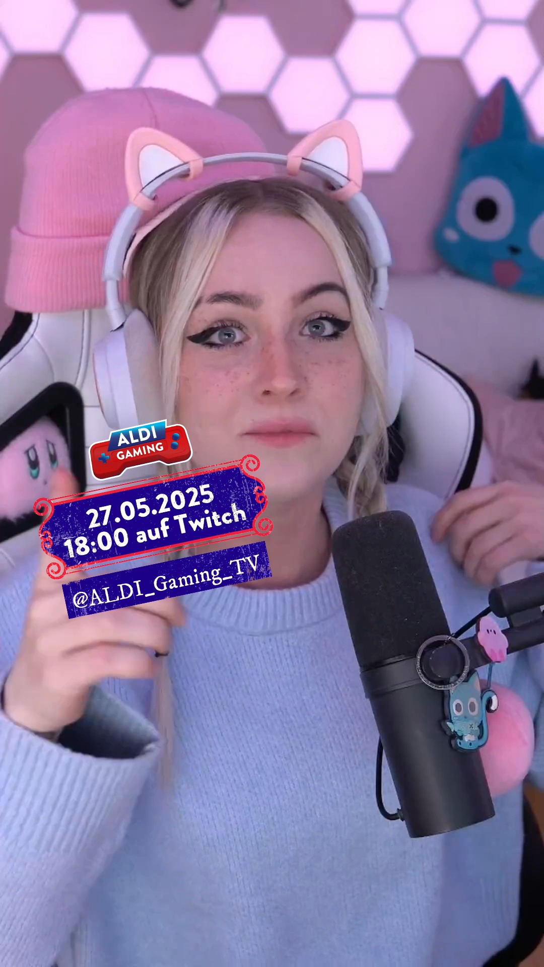 Instagram post by @lostkittn for ALDI Nord. Caption reads: Werbung | Findet mit uns DAS Good Game für ALLE!....