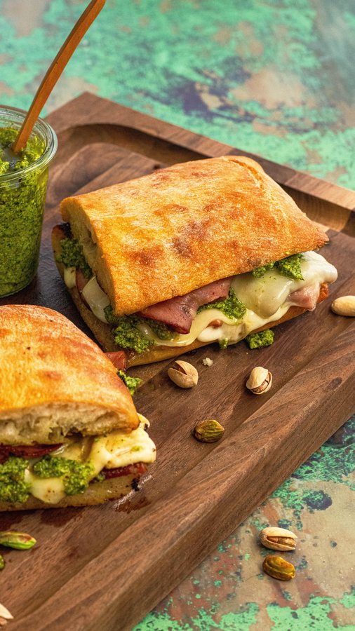 Instagram post by @nibblesnfeasts for Real California Milk. Caption reads: April is Grilled Cheese Month and I am celebrating....