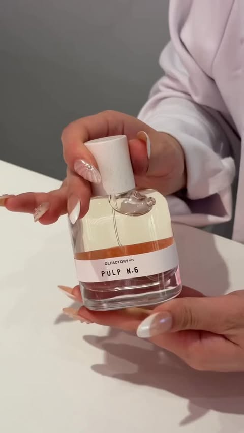 Instagram post by @heyitshriyaa for Olfactory NYC. Caption reads: [...] time creating my own perfume 🫶🏼....