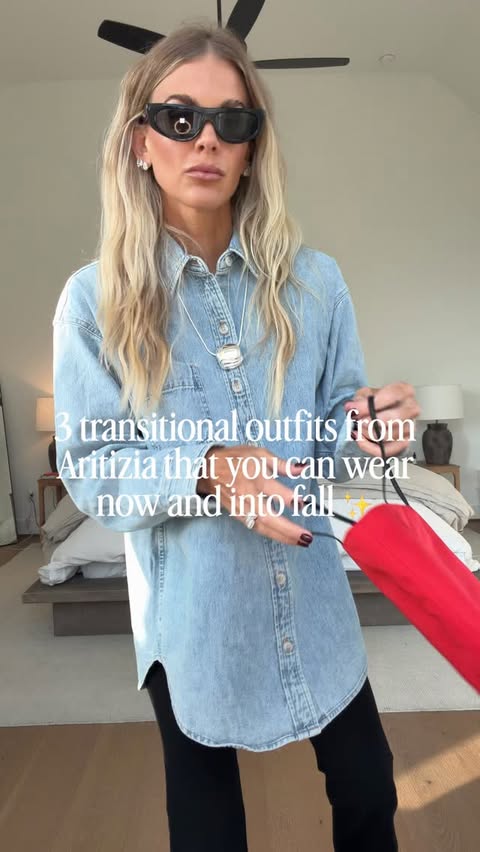 Instagram post by @alyshatrahanstyle for Aritzia. Caption reads: 3 outfits from from @aritzia that you can wear now....