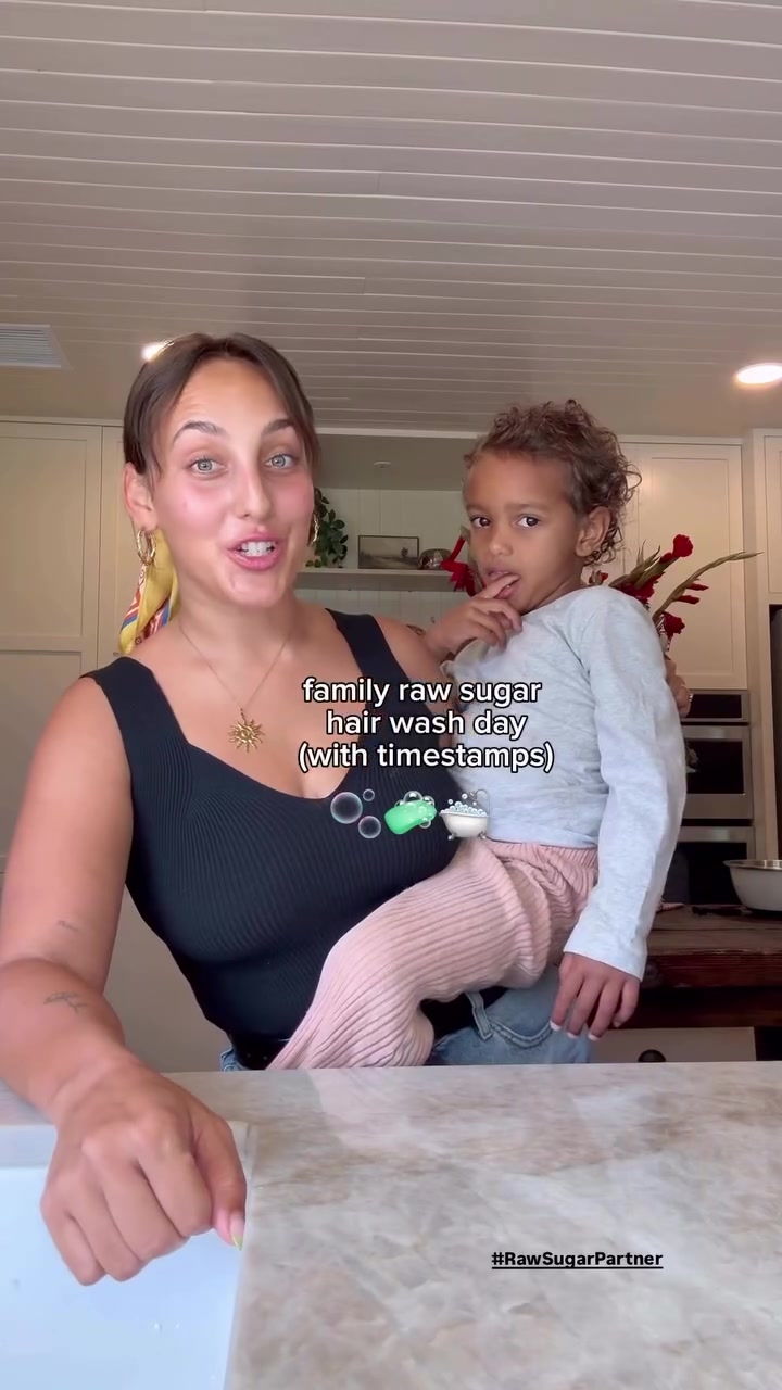 TikTok post by @mama.shocks for Raw Sugar Living. Caption reads: same time next week??? 😮‍💨 school’s back in....