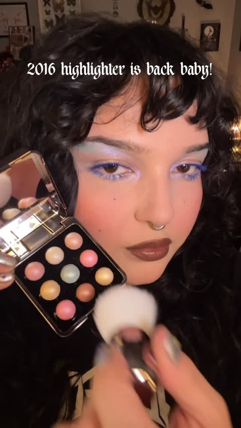 Instagram post by @celestehexe for About-face Beauty. Caption reads: @aboutfacebeauty new highlighting pearls in [...].