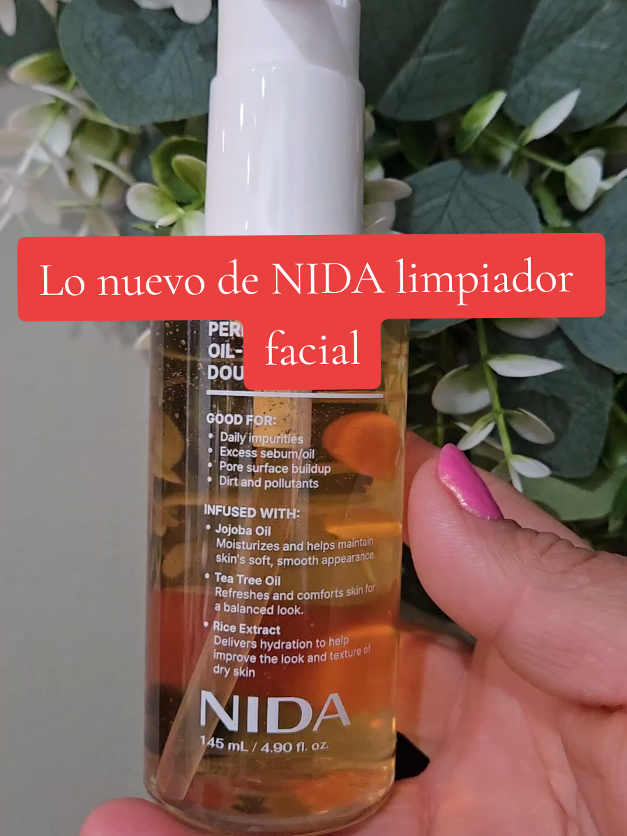 TikTok post by @elena.rojas30 for NIDA Official. Caption reads: [...] #facial #cleanser #pielbonita @NIDA OFFICIAL.