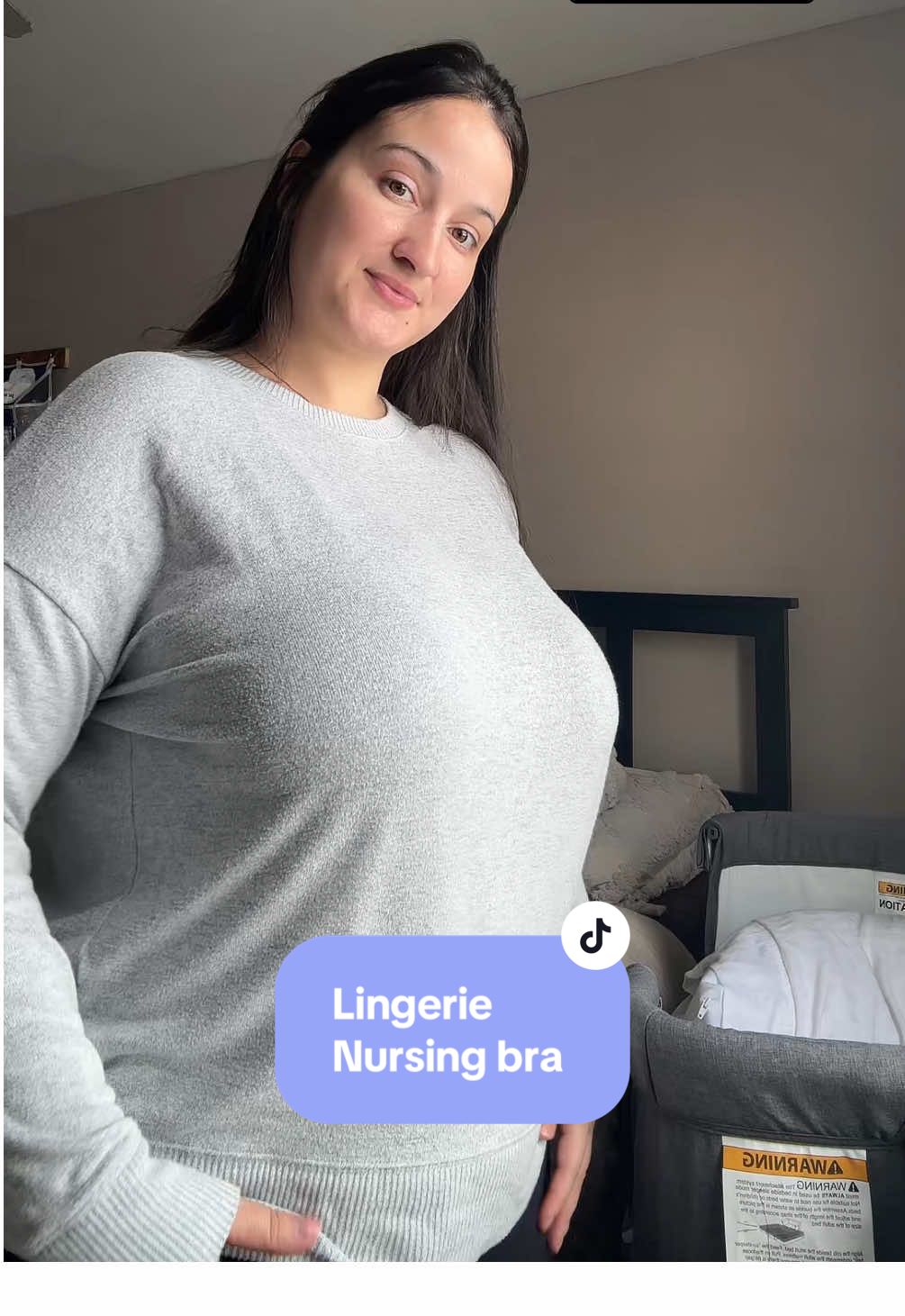 TikTok post by @mymamawifelife for PARFAIT Lingerie. Caption reads: [...] most nursing bras feel 😩 This Parfait....