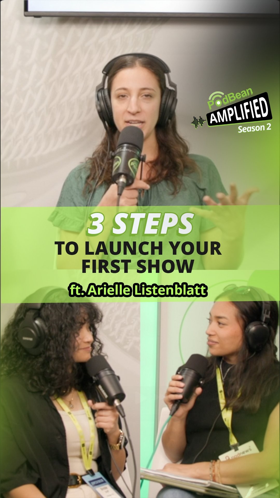 Instagram post by @ariellethisandthat for Podbean. Caption reads: Getting started with your first show? 🤔 Join us....
