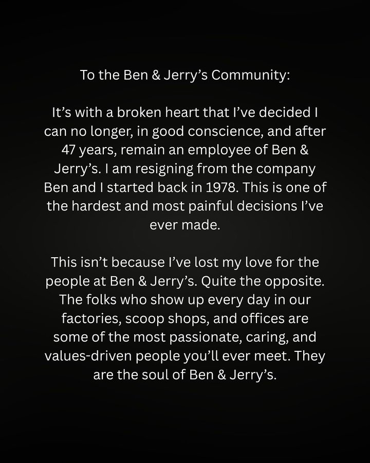 Instagram post by @yobencohen for Magnum Ice Cream. Caption reads: I never thought I would have to write this, but....