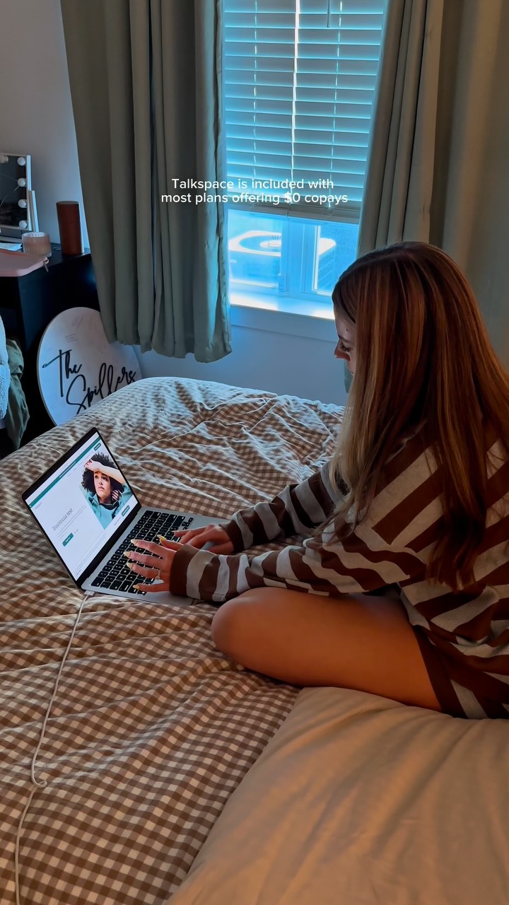 Instagram post by @faaithmaarie for Talkspace. Caption reads: As a newer military spouse I know what it’s like....