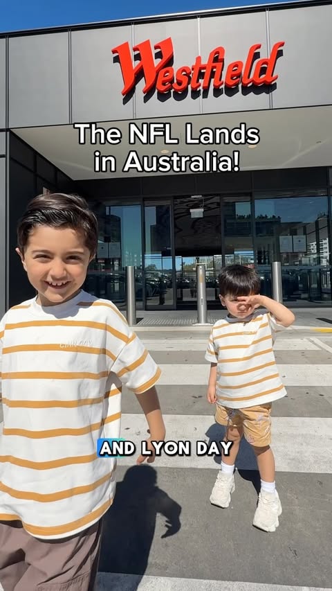 Instagram post by @matty_ef for Westfield. Caption reads: [...] NFL landing in Australia, we headed to....