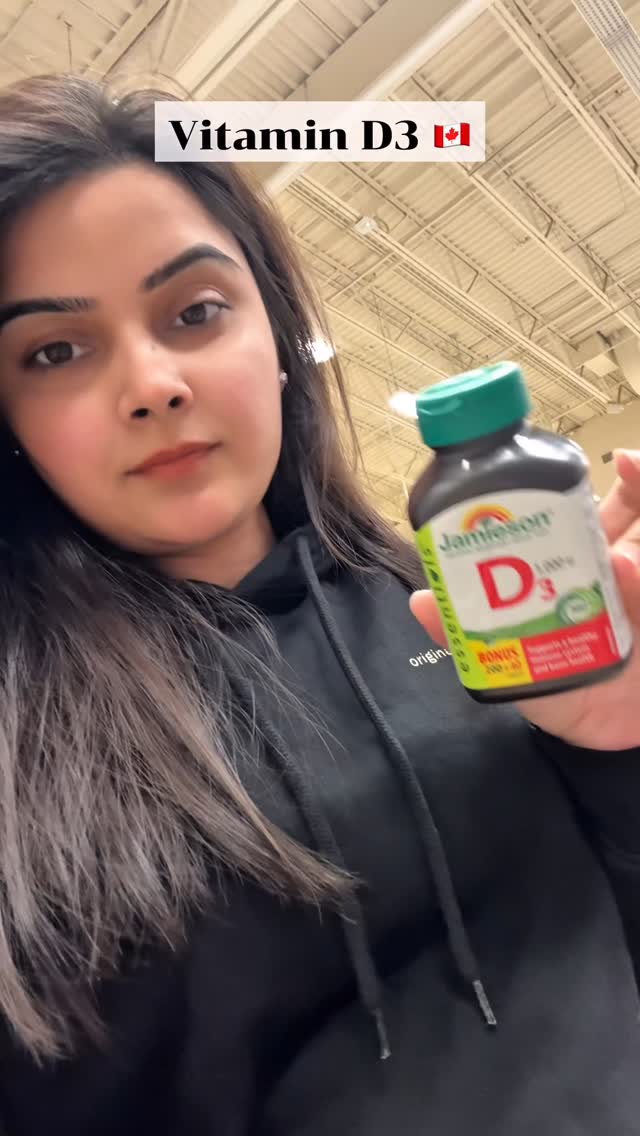 Instagram post by @meenakshii_chaudhary5 for Jamieson Vitamins. Caption reads: @jamiesoncanada in Canada can lead to a deficiency....