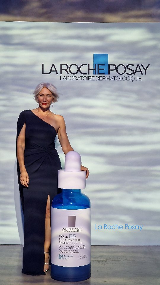 Instagram post by an influencer for La Roche-Posay International. Caption reads: Es war ein wunderbarer Abend mit @larocheposay....