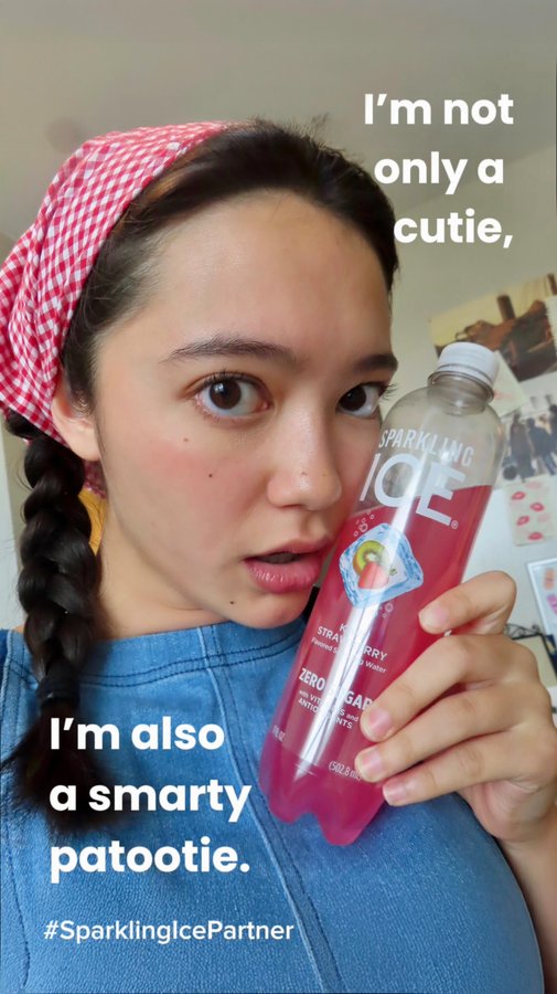 Instagram post by @cordially.kylie for Her Campus. Caption reads: #SparklingIcePartner brings you: study tips....