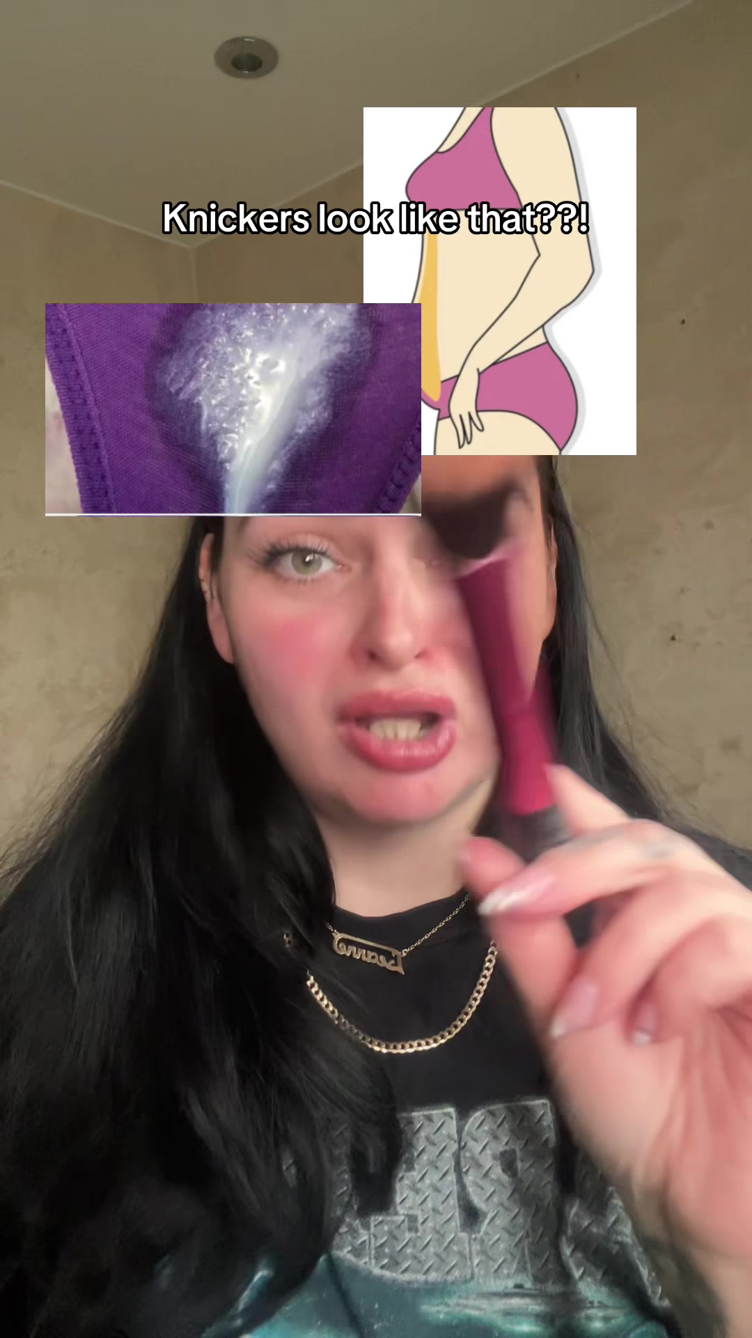 TikTok post by @leannecuffyx for Womenli Supplements. Caption reads: @Womenli Supplements #intimatehealth #intimatecare....
