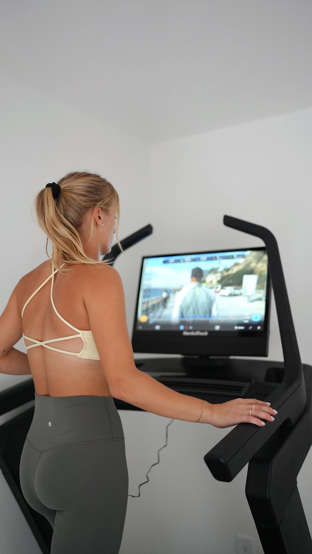 Instagram post by @hannahblatt for NordicTrack. Caption reads: Unlock your fitness journey with workouts tailored....