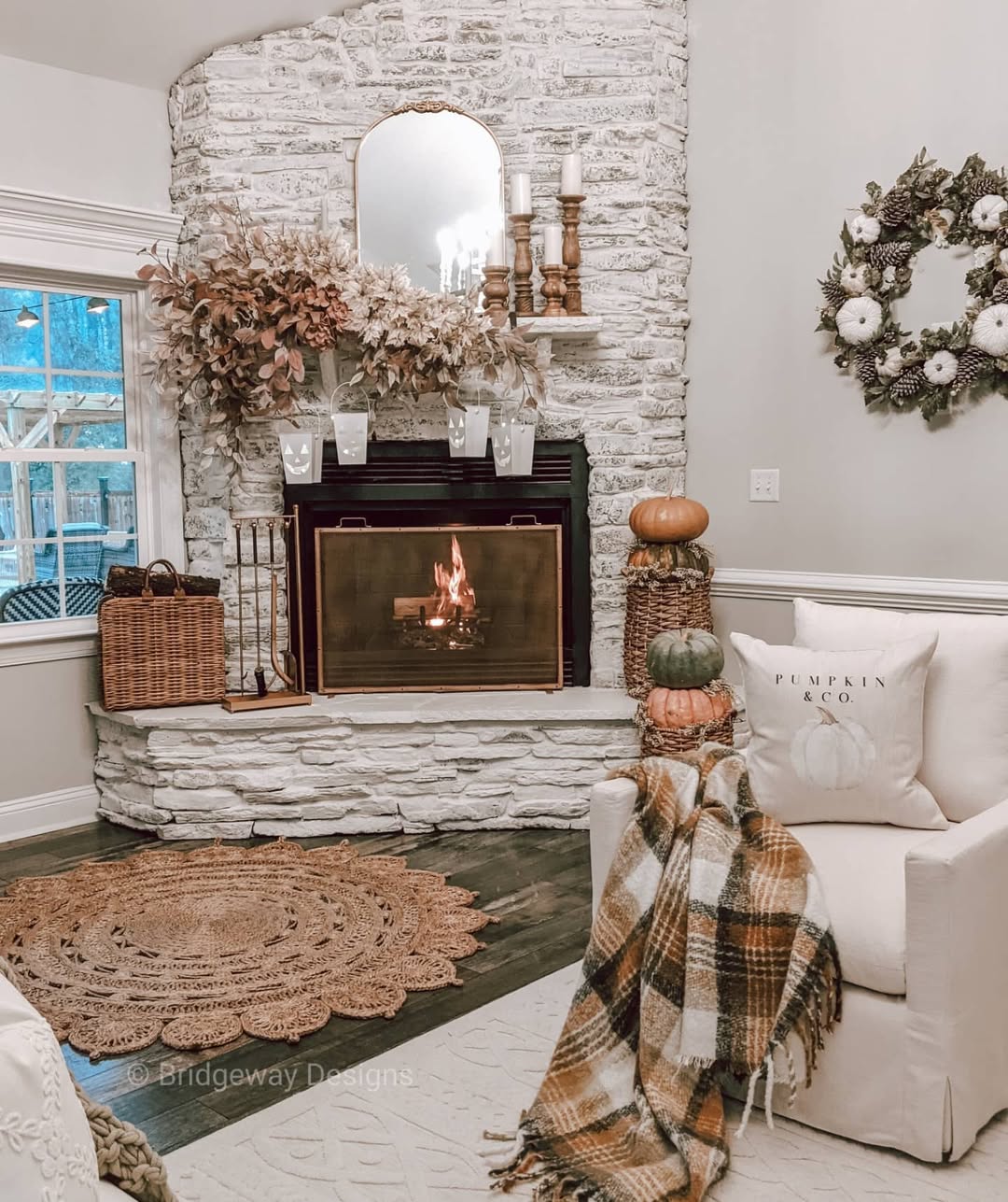 Instagram post by @bridgewaydesigns for Best Choice Products. Caption reads: I'm ready for those evening toasty fires. 
Our....