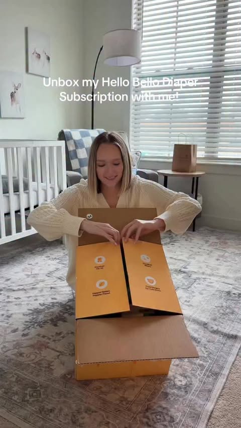 Instagram post by @oliviagclaunch for Hello Bello. Caption reads: Unboxing my Hello Bello diaper subscription:....