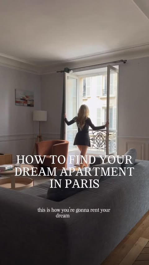 Instagram post by @itsmandycherie for Blueground. Caption reads: [...] your dream apartment in Paris with....