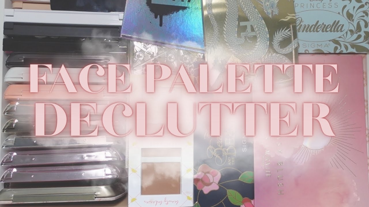 YouTube post by @AshleyLorraine for Coldest. Caption reads: Huge Face Palette Declutter | Making Space in My....