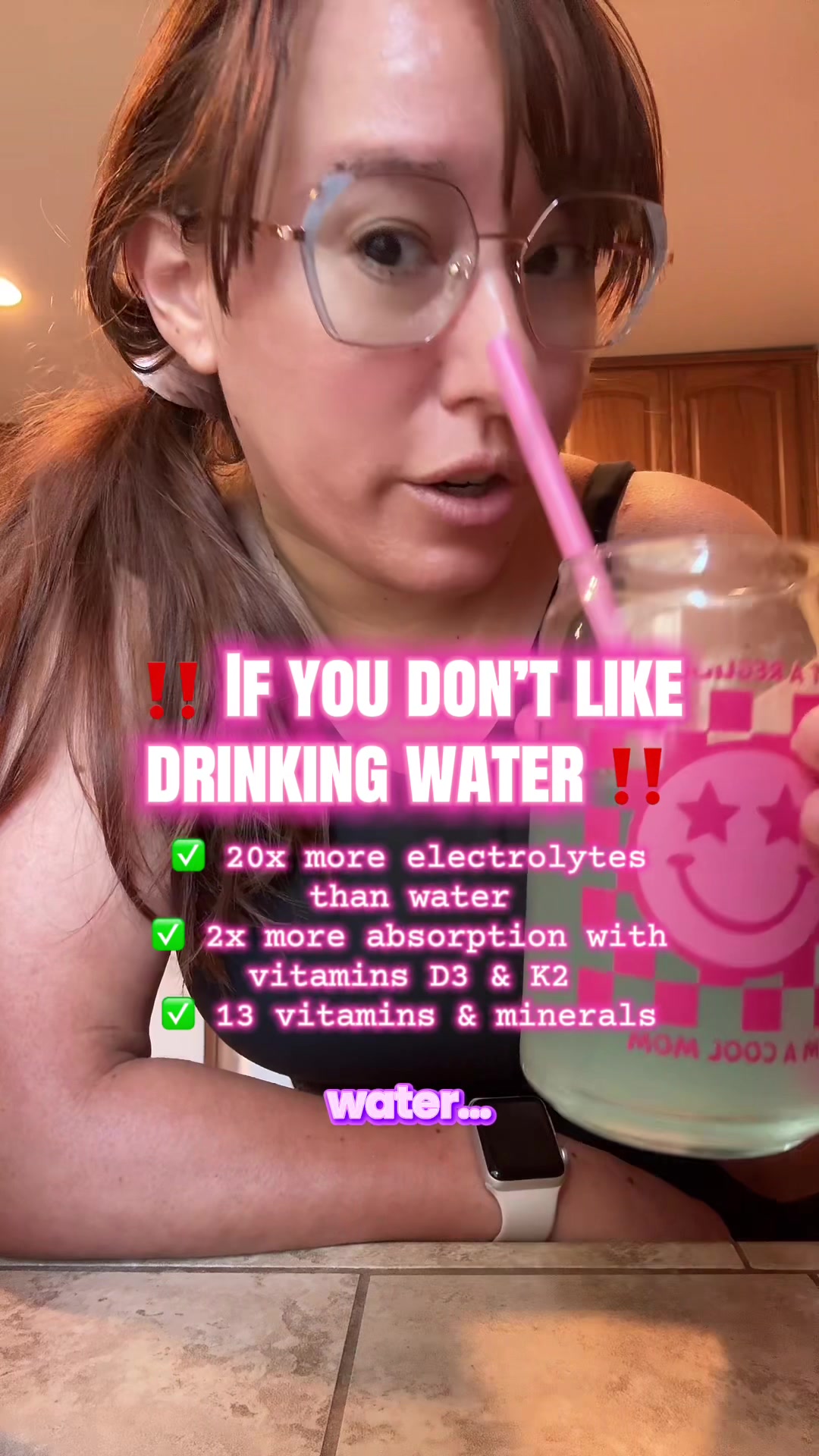 TikTok post by @lasirena_handmade for Hyburst. Caption reads: If you don’t like drinking water, @Drink Better....