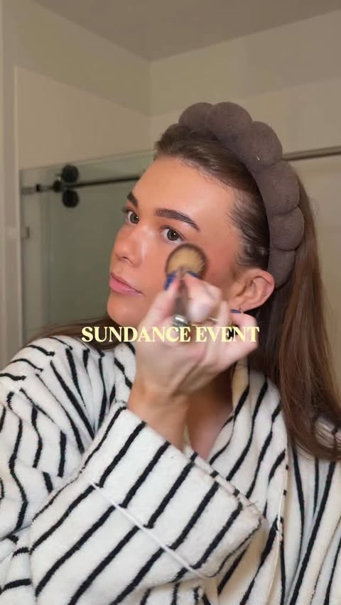 Instagram post by @itslesliecatherine for DIME Beauty. Caption reads: a little BTS🤍✨ obsessed with the new....