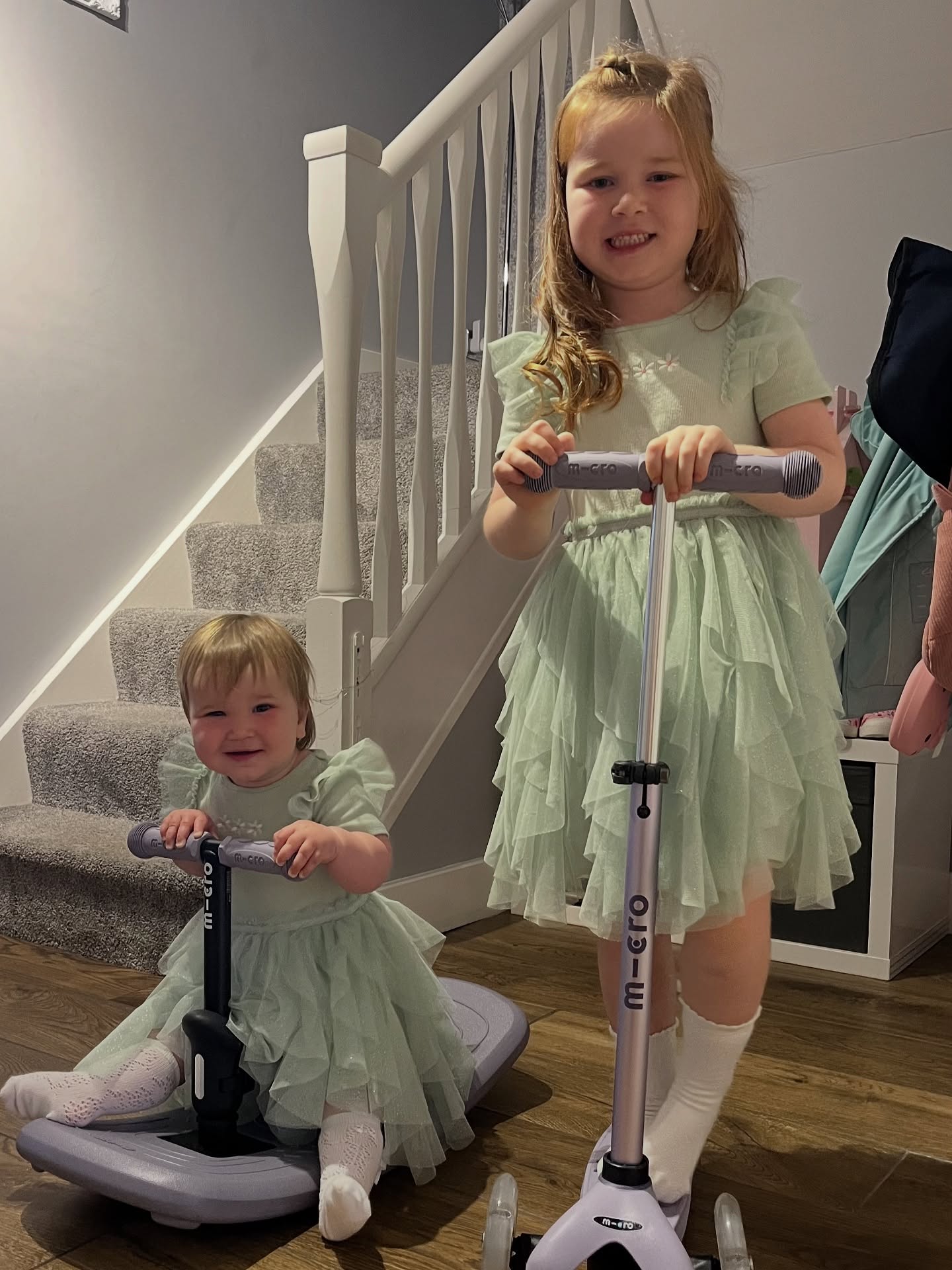 Instagram post by @little_bites_big_adventures for Micro Scooters UK. Caption reads: We’ve been gifted the Mini Micro Deluxe LED Rock &....