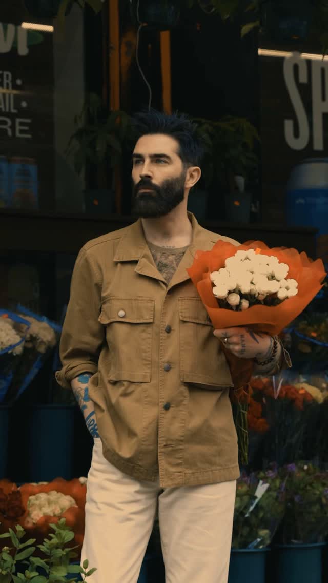 Instagram post by @chrisjohnmillington for Lucky Brand. Caption reads: I’m a huge fan of white jeans, I dress them up or....