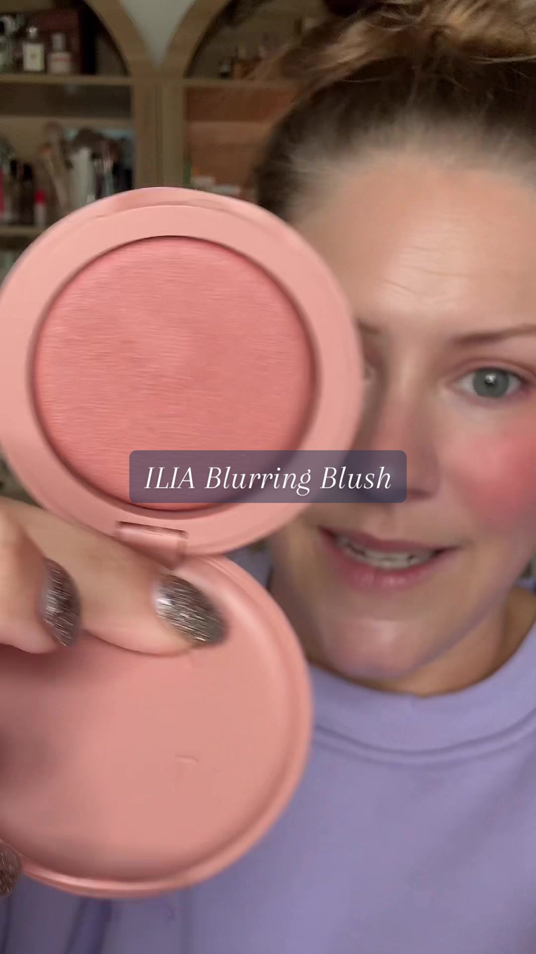 TikTok post by @itsabbyak for ILIA Beauty. Caption reads: [...] & eye friendly? Sign me up @ILIA Beauty....