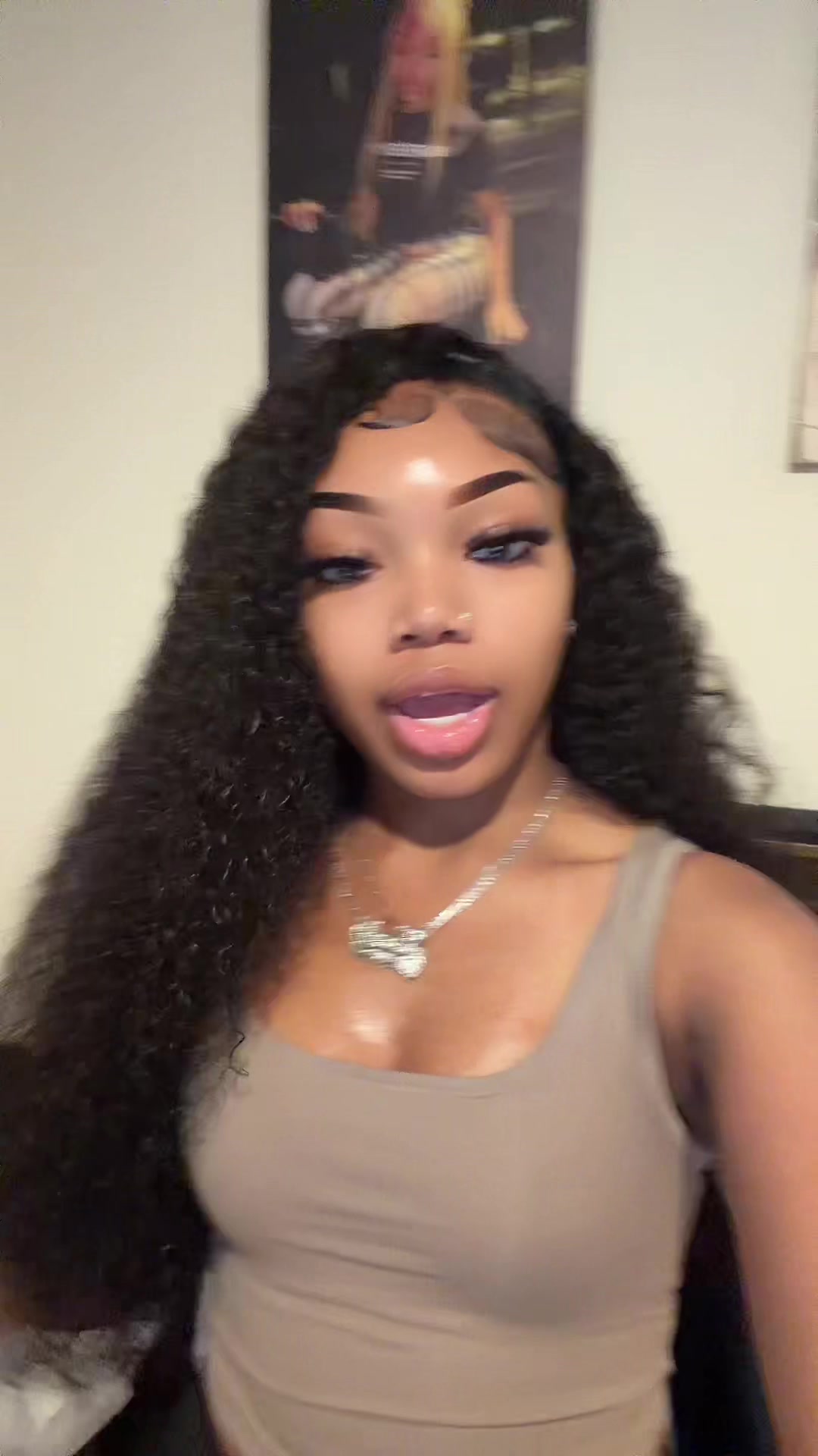 TikTok post by @leah.latrice for Lemoda Hair. Caption reads: [...] i try next???? #burmesewig #fyee @Lemoda....