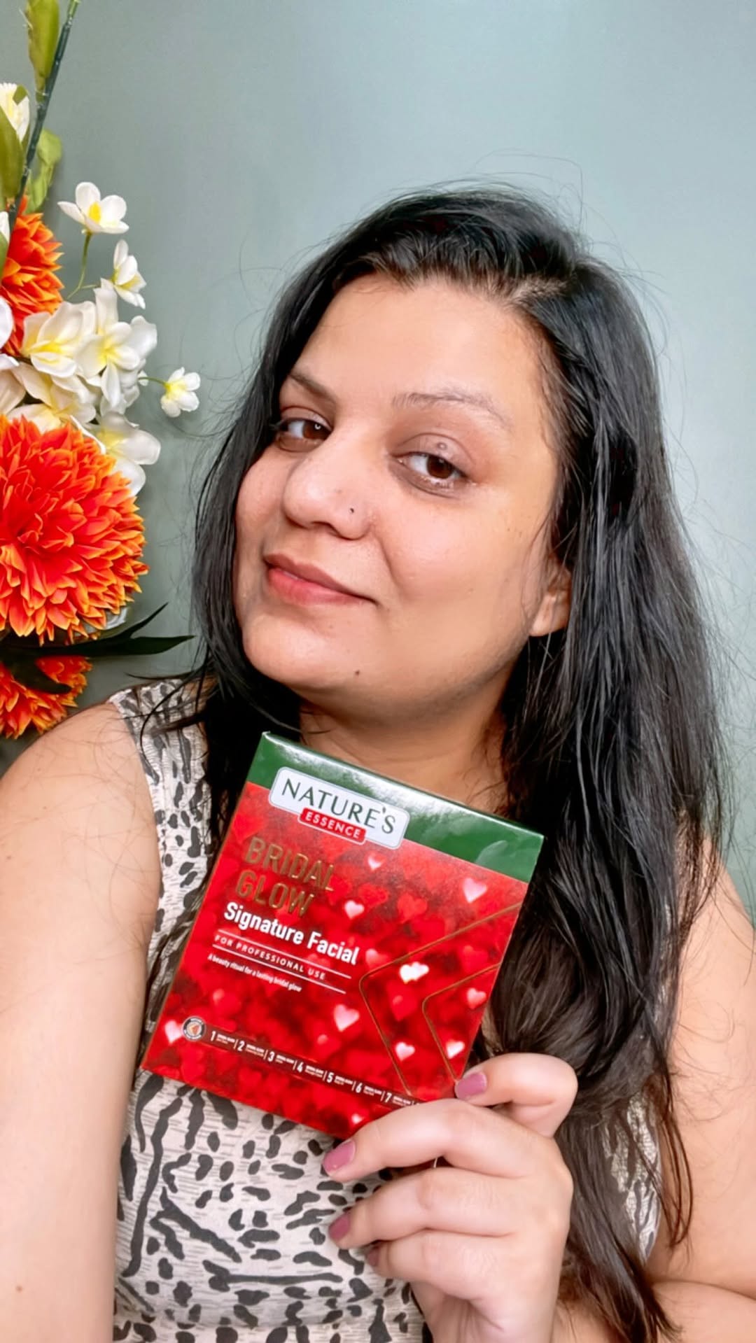 Instagram post by @mamaofjai for Nature’s Essence. Caption reads: #ad Nature’s Essence Bridal Facial Kit Everything....