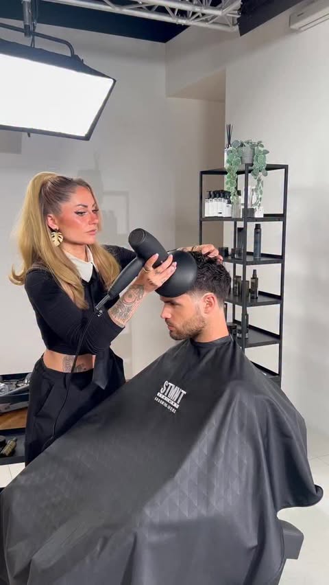 Instagram post by @itsthebarbercat for BaBylissPRO. Caption reads: [...] for the best results using the @babylisspro....