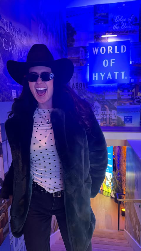 Instagram post by @queenofslc_ for Hyatt. Caption reads: #ad #HyattAmbassador World of @hyatt takes members....