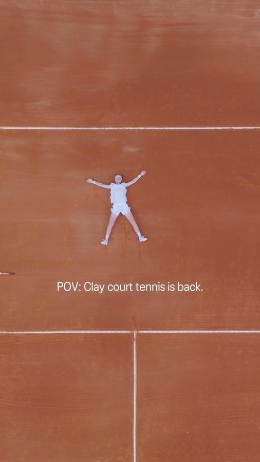 Instagram post by @asicstennis for Functional Tennis. Caption reads: Be the first to hit the clay courts in the new....