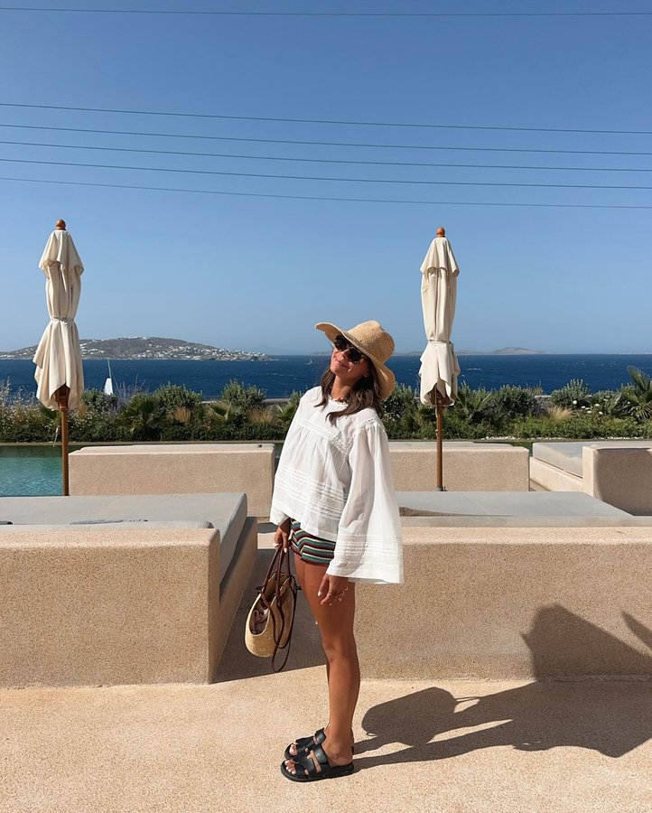 Instagram post by @capucinerqllrt for Triangl. Caption reads: this is your sign to book a girls trip in this....