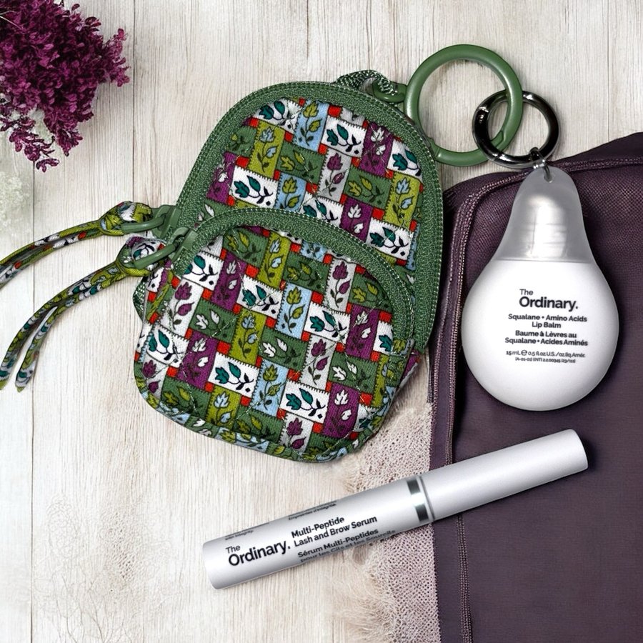 Instagram post by @anne.whitney.1229 for Vera Bradley. Caption reads: The Ordinary
🖤NEW🖤
The Lip & Lash Set

A pair of....