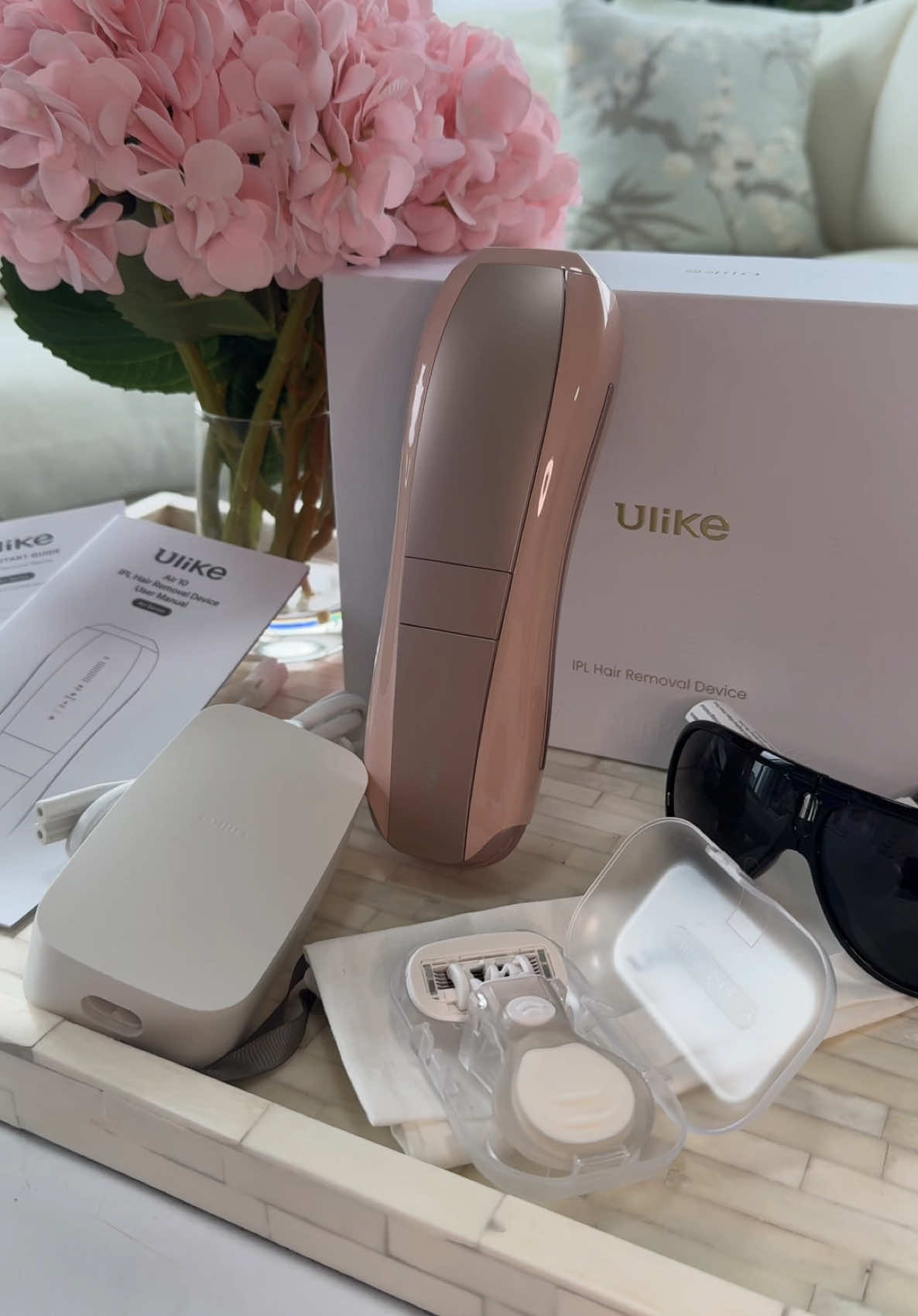 TikTok post by @mia_manhattan_ny for Ulike. Caption reads: Skip the salon. This top-rated IPL device delivers....