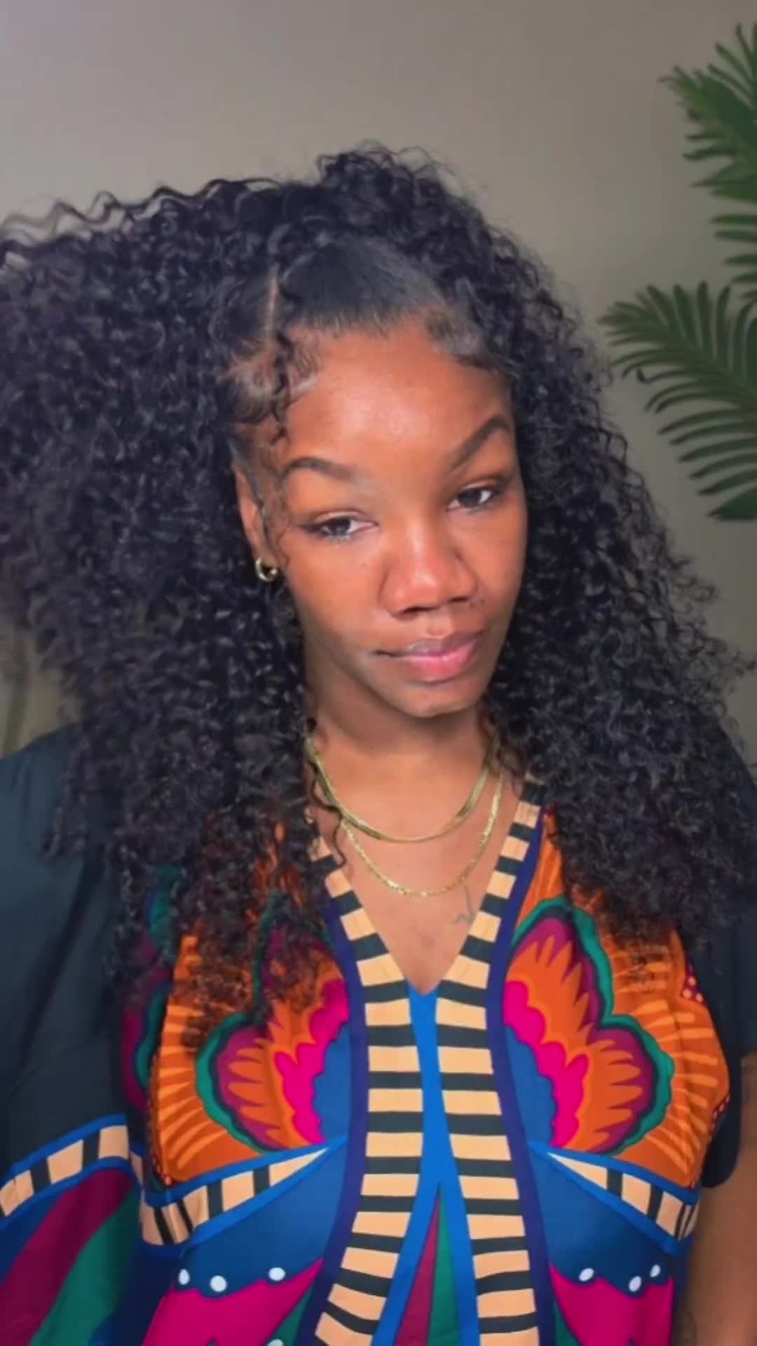 TikTok post by @taiiibeauty for Bling Hair. Caption reads: [...] of feather crochet hair starting with @Bling....
