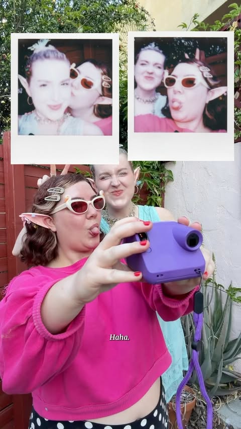 Instagram post by @laurpayton for Polaroid. Caption reads: [...] on a fairy-filled walk with me and my....