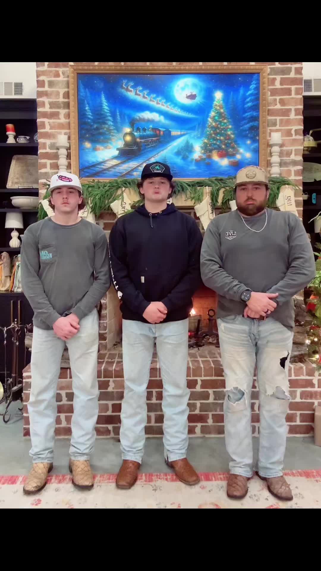 TikTok post by @laci5220 for BURLEBO. Caption reads: These handsome guys!!! The @BURLEBO vests makes....