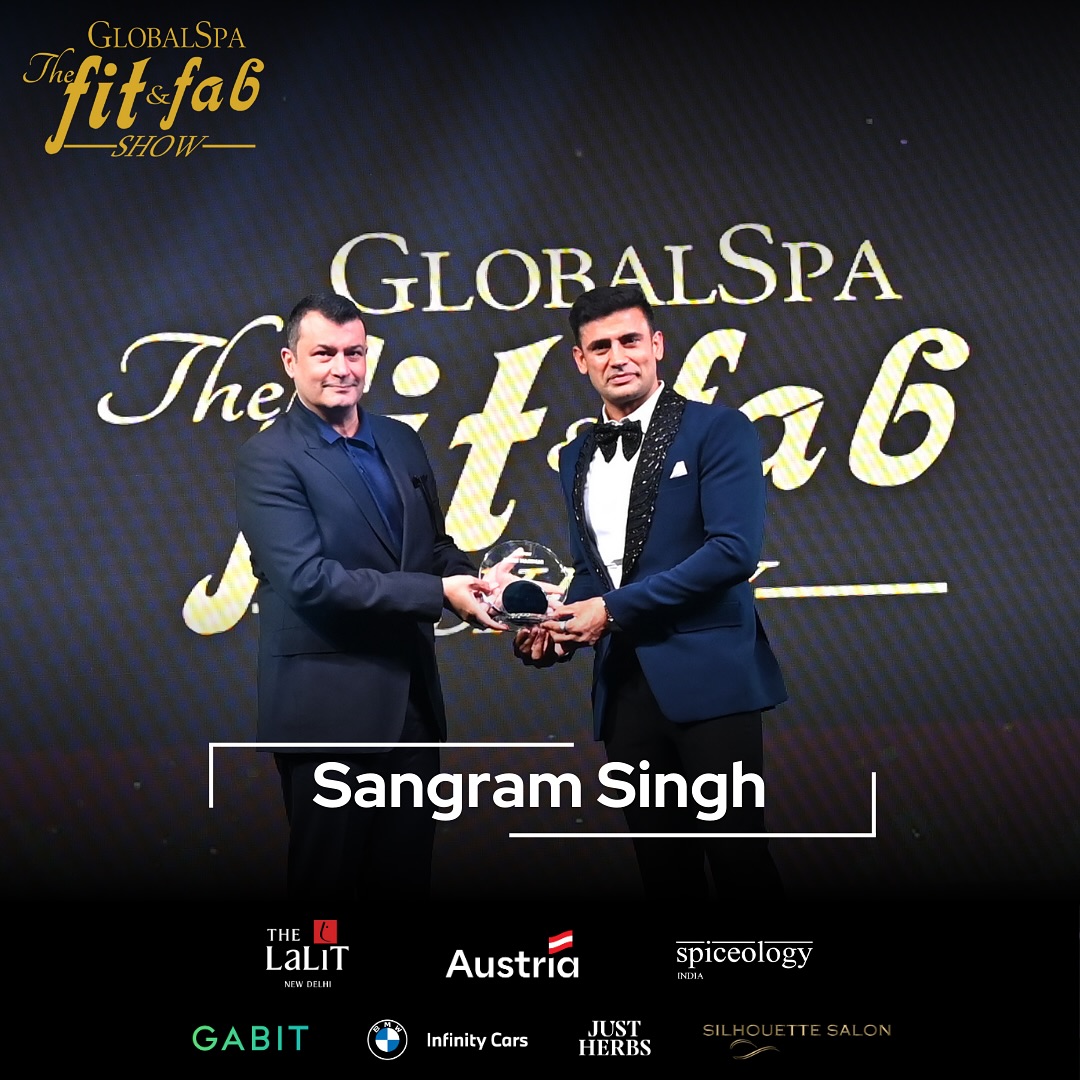 Instagram post by @nashishsoni for Just Herbs. Caption reads: Congratulations on being awarded at the GlobalSpa....
