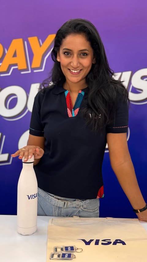 Instagram post by @ameeksha for Visa. Caption reads: [...] at Tribeca Mall, together with the....