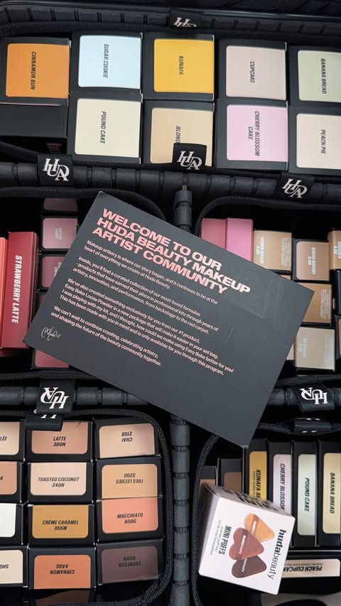 Instagram post by @byrobynanderson for HUDA BEAUTY. Caption reads: [...] incredible PR package from @hudabeauty, FOR....