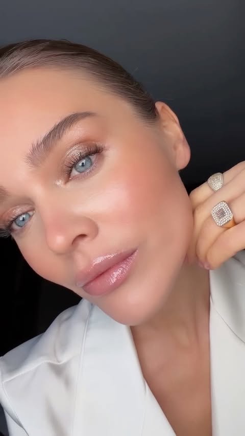 Instagram post by @ginemargrethe for IT Cosmetics. Caption reads: Ad. Who’s going to sparkle all the way into the....