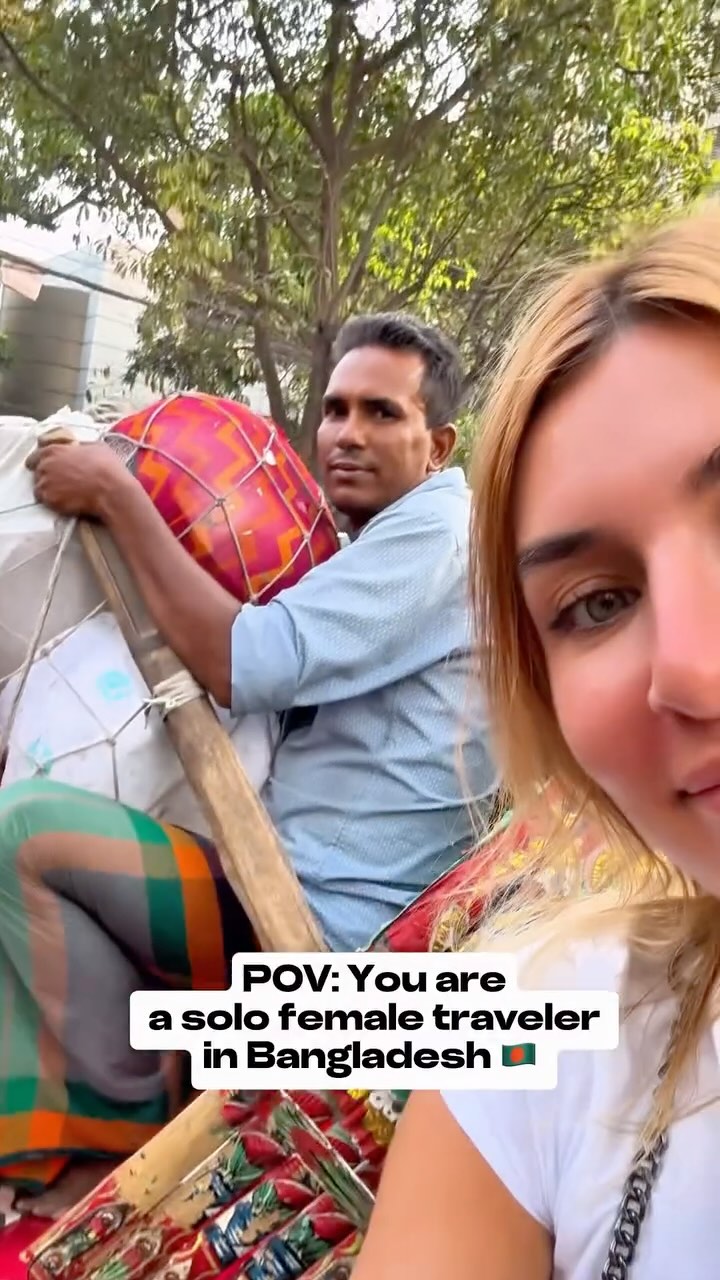 Instagram post by @amina_finds for Trending Travel. Caption reads: @anylingoapp 🦜🇧🇩Made for Bangladesh + Anywhere....