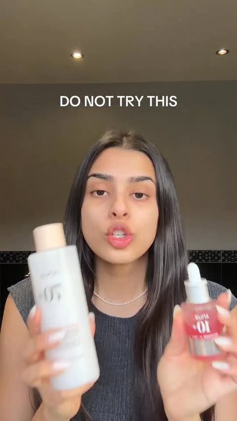 Instagram post by @vritika.parekh for Anua. Caption reads: [...] to be shocked with this routine from....