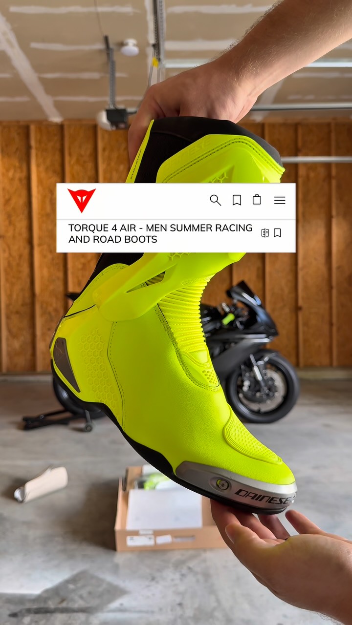 Instagram post by @squidsixx for Dainese. Caption reads: For Boots Call Jimmy @daineseofficial.